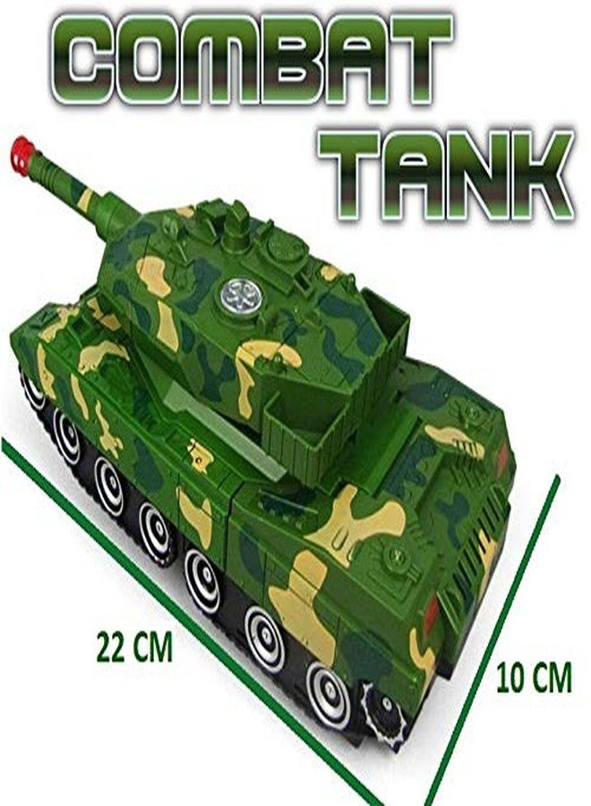 iChoice Green Combat Tank Transform Robot Toy with Light & Music, Automatic Transforming Robot Tank Toy for Kids with Bump Function - Image 3